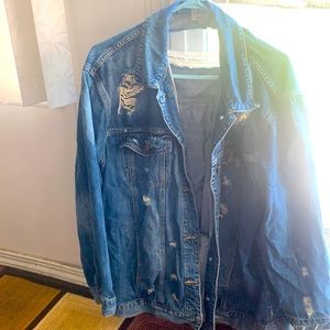 Oversized jean jacket